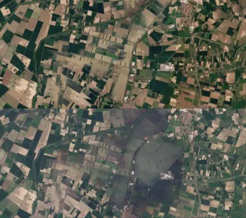 Lavezzola prima e dopo l'alluvione