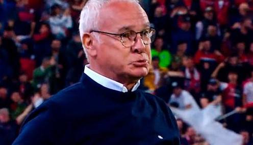 Gli occhi lucidi di Ranieri dopo la rimonta del suo Cagliari