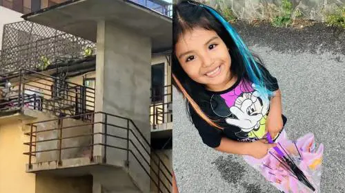 Una parte della facciata dell'ex hotel Astor, dove vive la piccola Kata