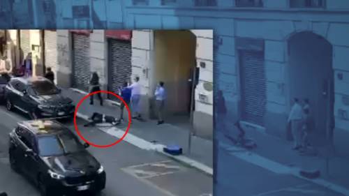 Milano, video choc: vigile steso con un cazzotto in faccia