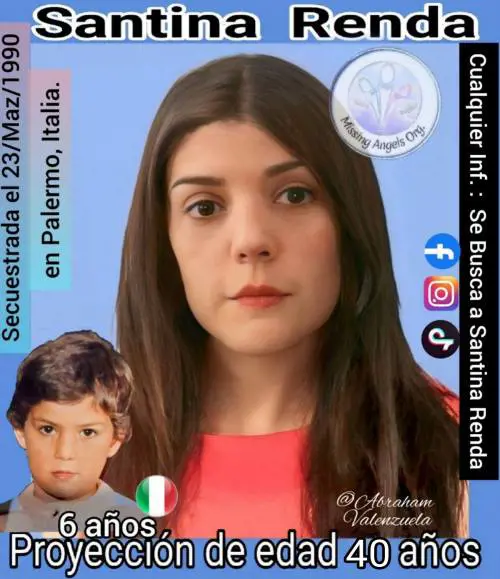 La age progression di Santina Renda