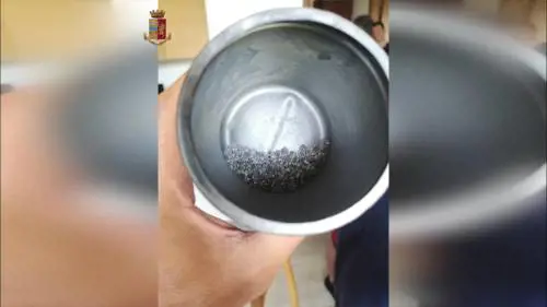 Le armi sequestrate dalla polizia 