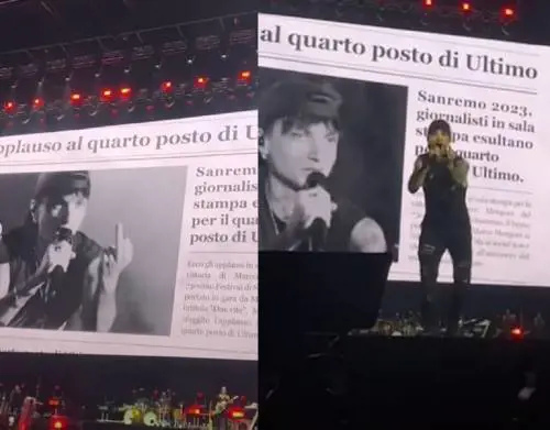 "Chi vuol capire...". E Ultimo fa il dito medio al concerto