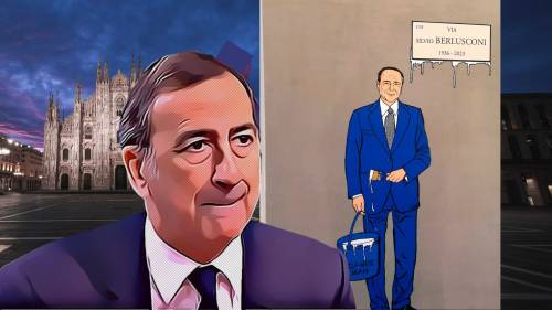 Milano imbrattata, ma Sala fa cancellare il murales per Berlusconi