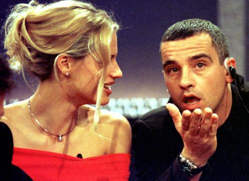1998, Michelle e Eros durante una diretta televisiva in un programma tedesco