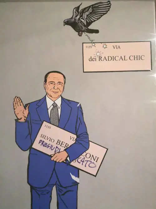 "Grandissimo atto di codardia". Lo street artist asfalta gli odiatori del Cav