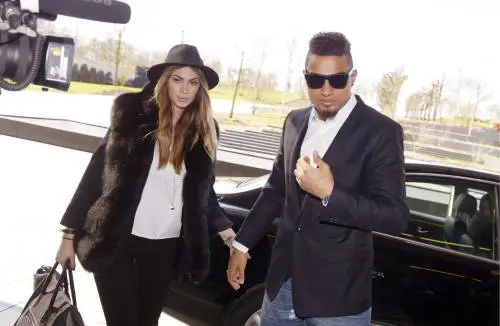 Prima uscita pubblica come coppia per Kevin-Prince Boateng e Melissa Satta alla presidenza della FIFA, a Zurigo, 2012
