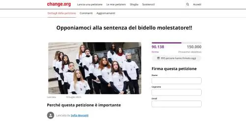 Caso "palpata breve": 90 mila firme contro l'assoluzione del bidello