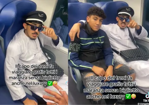 "Chi non ha il biglietto... viaggia gratis". Il tiktoker marocchino deride in giro i controllori