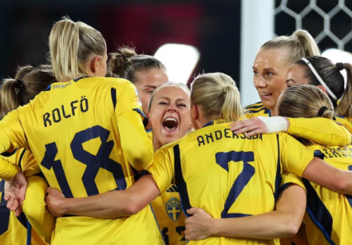 Tutta la fisicità e la qualità della Svezia nel match di Wellington (via Fifa)