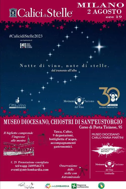 Calici di Stelle, il magico connubio tra arte, cultura e vino nella Milano di mezza estate
