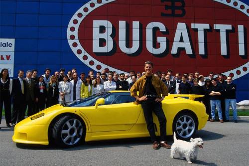 Michael Schumacher e la sua Bugatti EB110