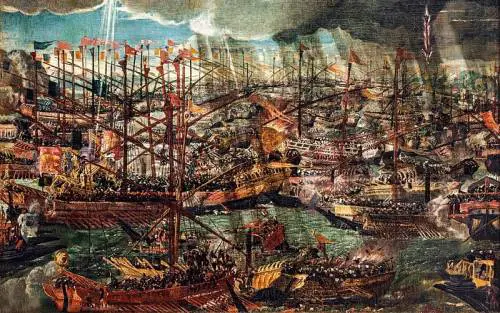 L’ammiraglio Doria nella famosa battaglia di Lepanto