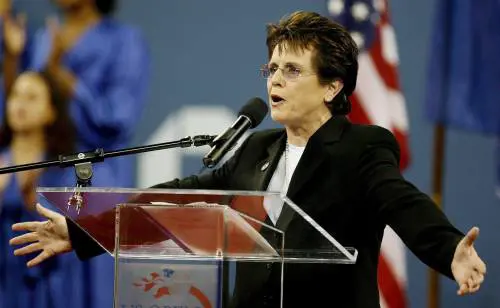 Billie Jean King inaugura gli Us Open nel 2006