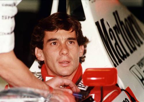 Un primo piano di Ayrton Senna