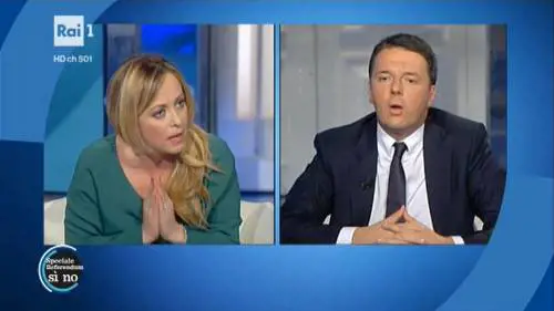 "Eletta col Porcellum", "Bugiardo". Litigio Renzi-Meloni sulla Costituzione