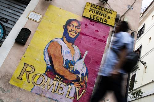 Roma giù pazza per Lukaku, spunta un murale
