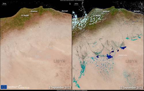 I "laghi" nel deserto e lo spettro dei 20mila morti: la distruzione in Libia