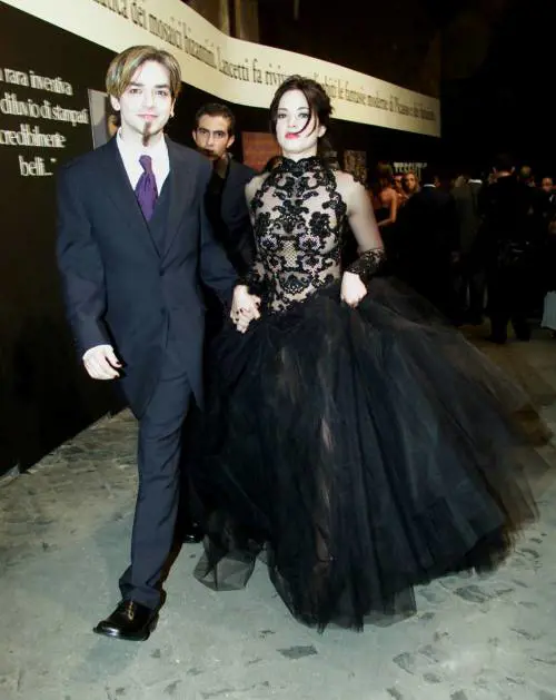 Asia Argento e Morgan (Marco Castoldi) a un evento nel 2001