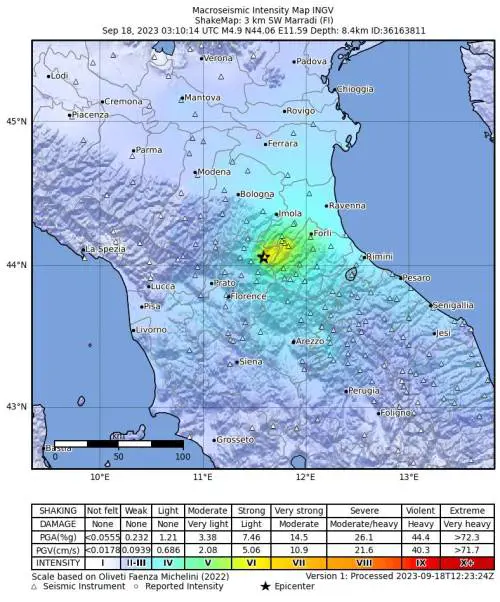 Fonte: Istituto Nazionale di Geofisica e Vulcanologia (Ingv)