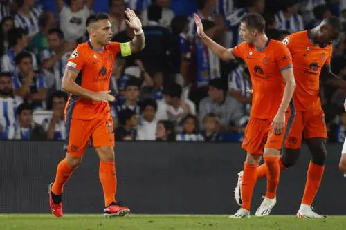 Inter, che spavento. Lautaro pareggia il gol della Real Sociedad solo all’86’