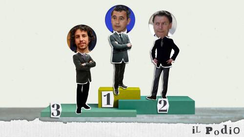 Mattia Santori, Giuseppe Conte e Gérald Darmanin: il podio dei peggiori