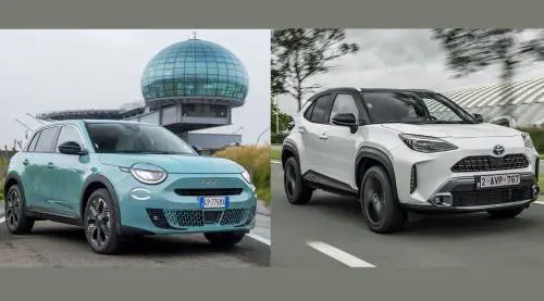 Fiat 600 vs Toyota Yaris Cross, sfida tra B-SUV ibridi