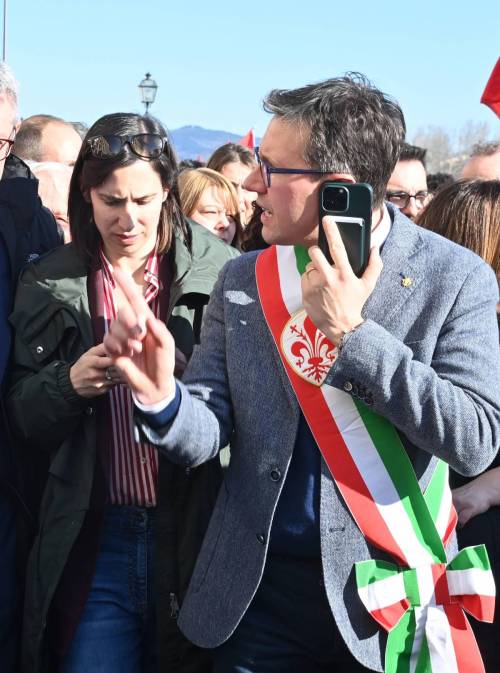 La segretaria PD Elly Schlein insieme al sindaco di Firenze Dario Nardella