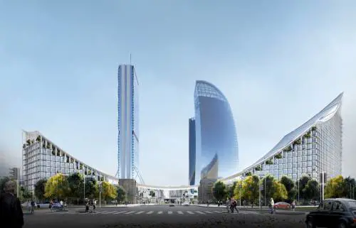 Dopo i tre grattacieli ecco il palazzo-onda