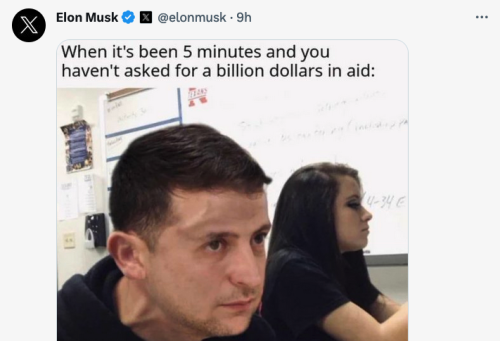 Elon Musk deride Zelensky: "Non sa stare 5 minuti senza chiedere soldi"