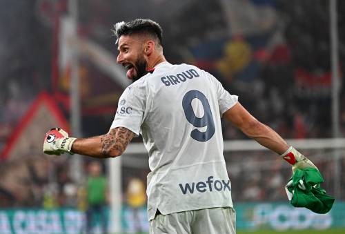 Il Milan sfonda il muro del Genoa, Giroud decisivo anche come portiere
