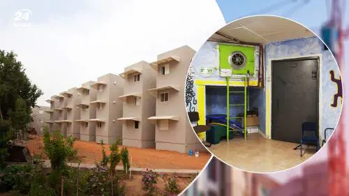 Un'esempio di struttura abitativa israeliana con all'interno un Mamad