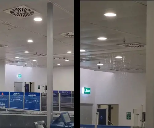 Maltempo a Napoli, piove dentro l'aeroporto di Capodichino: è polemica