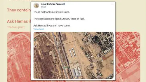 La foto che smaschera l’Onu: “Vi manca carburante? Chiedetelo ad Hamas”