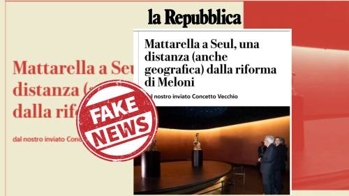 La bufala di Repubblica su Mattarella e Meloni