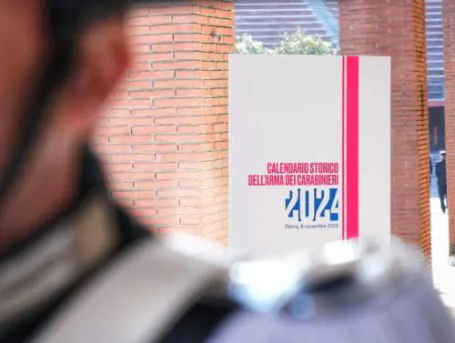 Il ministro della Difesa Guido Crosetto alla presentazione del calendario dei carabinieri