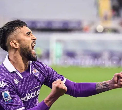 L'esultanza di Nico González che regala la vittoria alla Viola (via Acf Fiorentina)