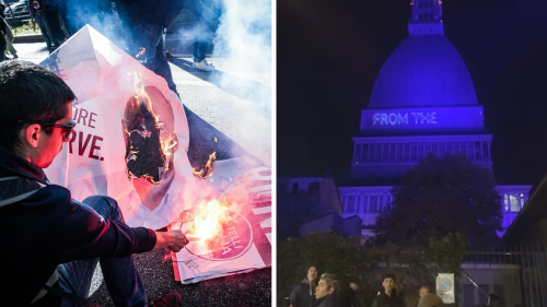 Slogan stragisti, fiamme e Mole occupata: gli antagonisti a Torino contro il governo e Israele