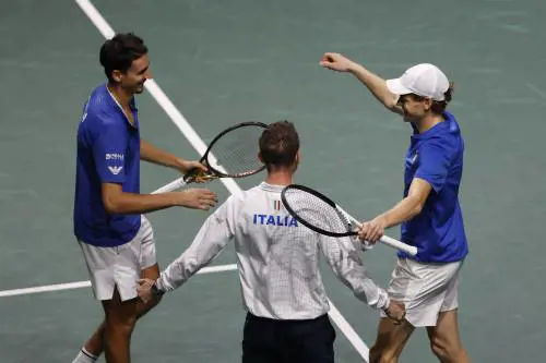 L'Italia vola in finale di Coppa Davis: le immagini più belle della sfida contro la Serbia