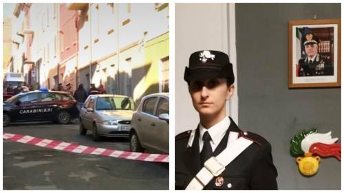 A destra Noemi Schiraldi, il carabiniere che ha bloccato l'omicida