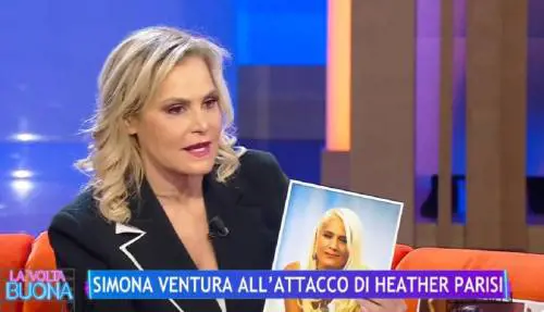 "Ha detto cose false...". Simona Ventura durissima su Heather Parisi: cosa è successo