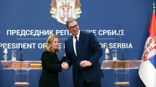 Meloni: Serbia in Ue, no incertezze su Kiev. Malumori su Salvini: "Solo propaganda"