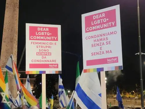 "Condannare Hamas". La piazza pro-Israele mette all'angolo la galassia Lgbt