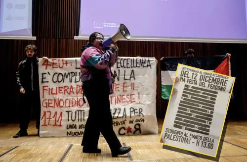 Una manifestazione degli studenti della Statale