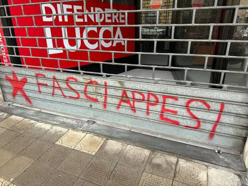 La sede vandalizzata