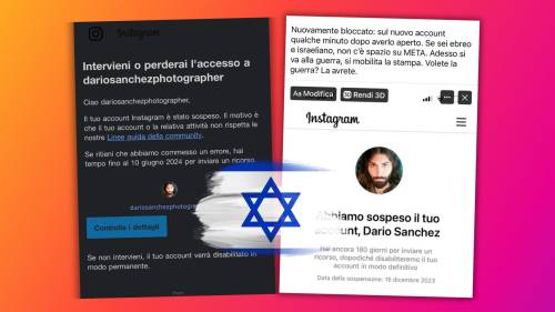 Instagram, account chiuso perché sono ebreo