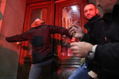 La protesta a Belgrado