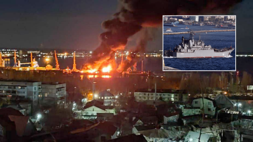 Crimea, raid ucraino nel porto di Feodosia: "Distrutta grande nave da sbarco russa"
