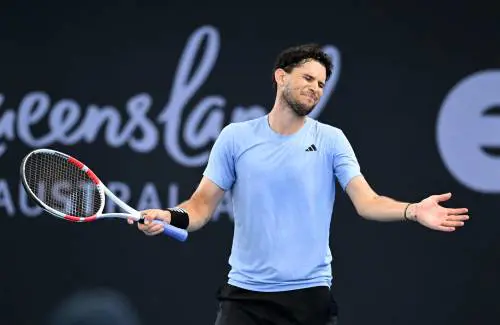Tennis, serpente in campo durante il match di Thiem: paura al torneo di Brisbane