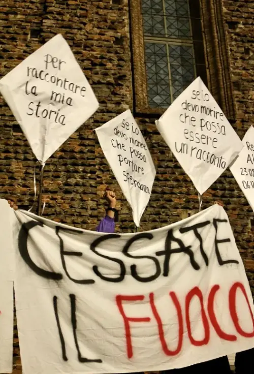 La protesta degli attivisti